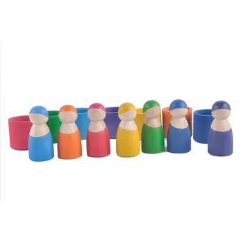 rainbow wooden peg dolls