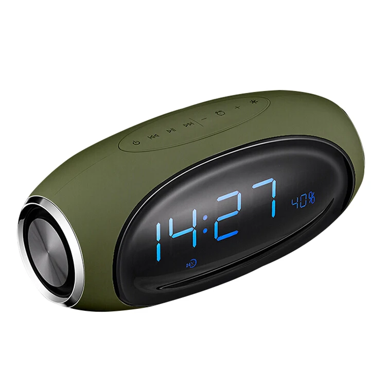 

Hifi Stereo Mobile Phone Alarm Clock Power Bank Computer Led Display Portable Bluetooth Wireless Speaker