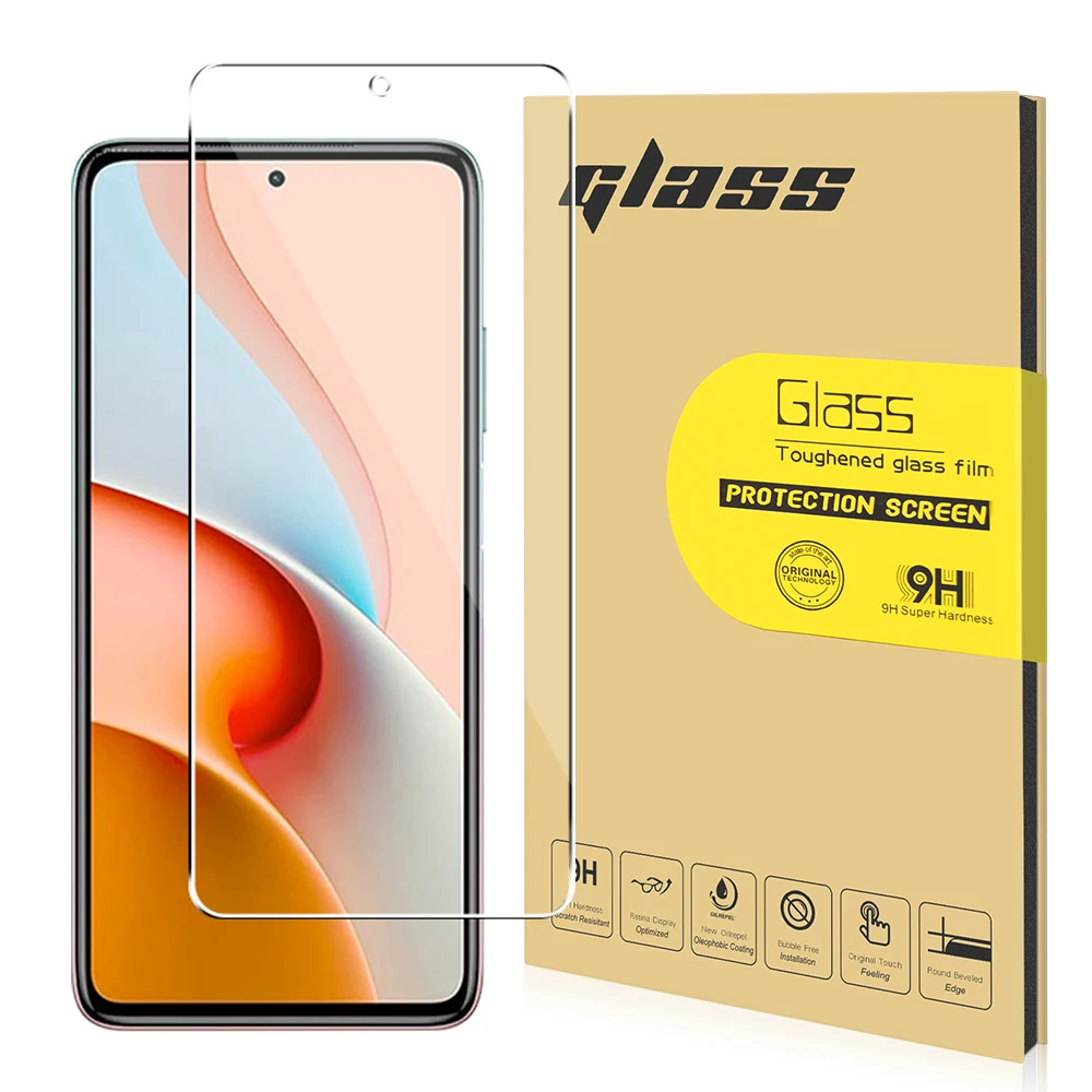 

Factory Price 2.5D Full Glue Dust-proof HD Clear Mobile Glass Film Temper Glass Phone Screen Protector For Redmi Note 9 Por 5G