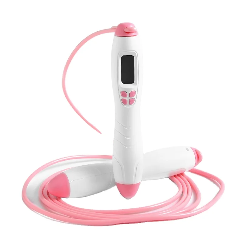 

2021 New Electronic LED Display Time Weight Calories Counter Cordless Digital Skipping Jump Rope, Red blue white black