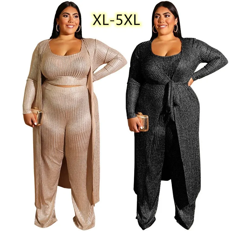 

Stock Plus size women clothing 2021 Pants suits for ladies Loose wide leg pants, Picture