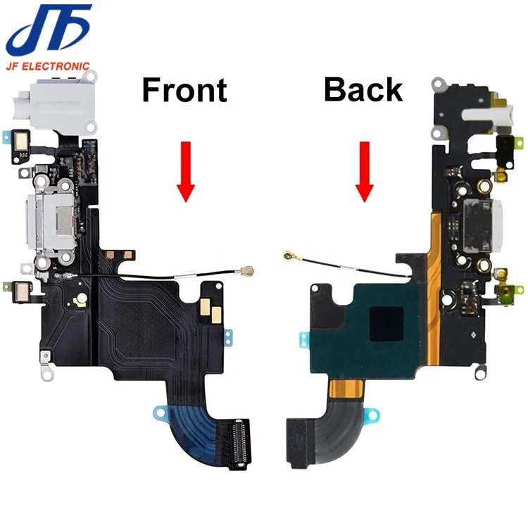 

USB Charging Dock Port Connector Headphone Flex Cable For iPhone 6s, Black white