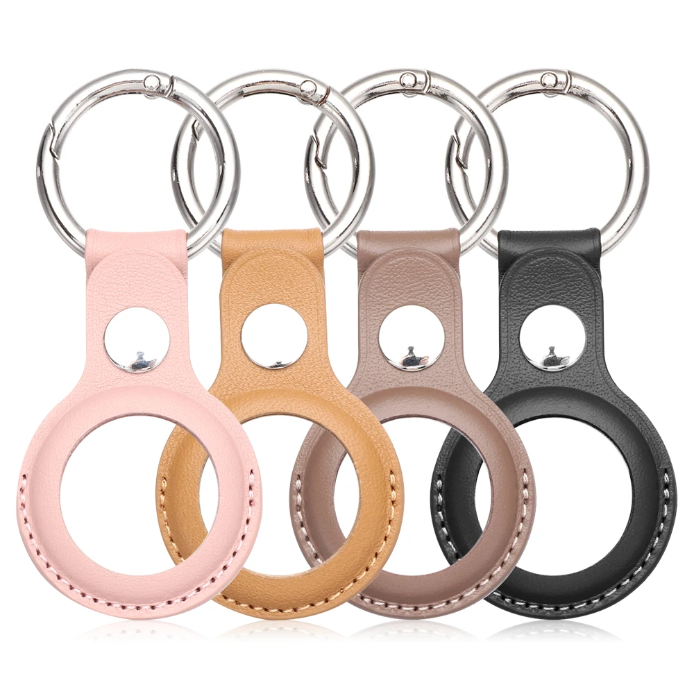 

For Apple Airtags Wireless Tracker Anti-lost Device Keychain Leather/Silicone Protective Sleeve Case Cover Shell, Customized