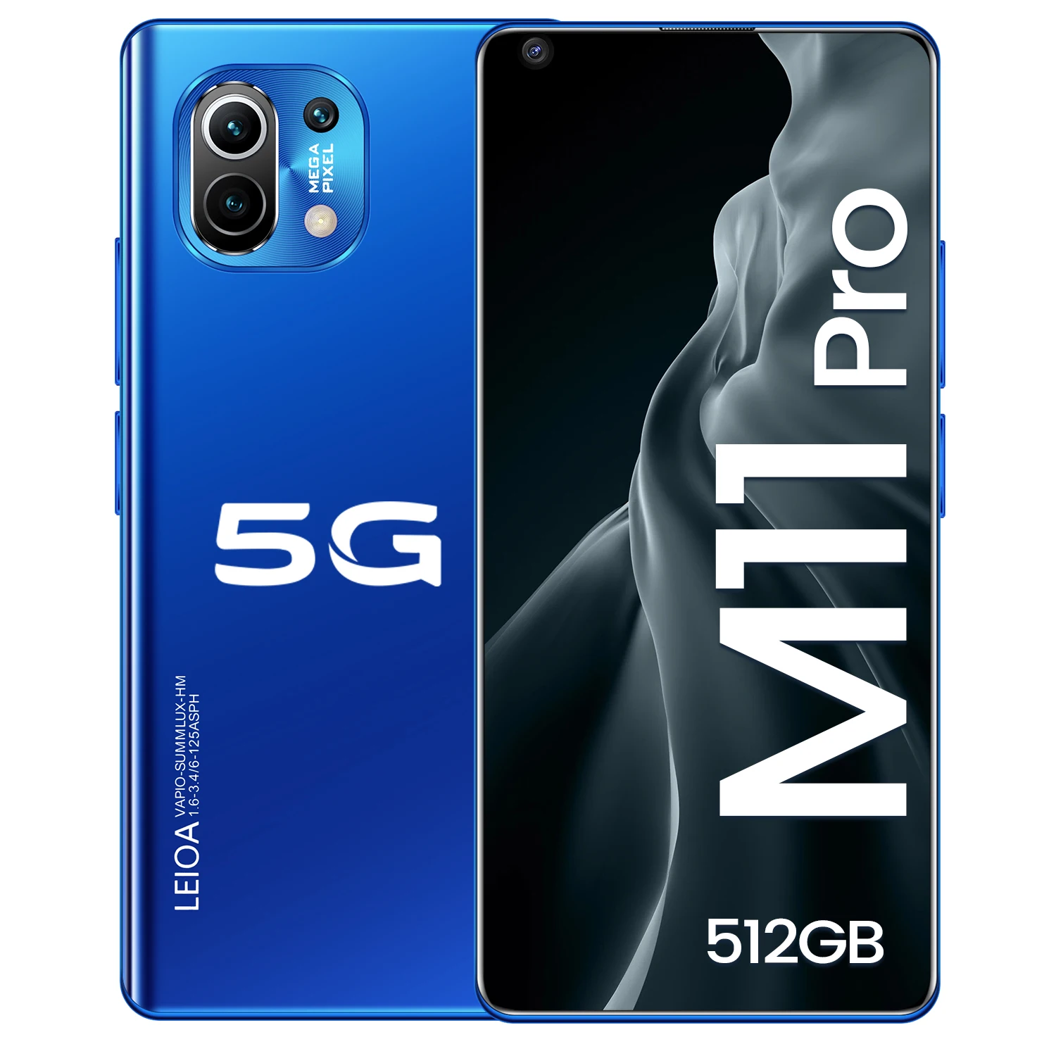 

M11 PRO 7.3 inch 16MP+32MP 12GB+512GB Smart Cell Phones Full screen Mobile Android Large Capacity Battery Smartphone, Black blue gold