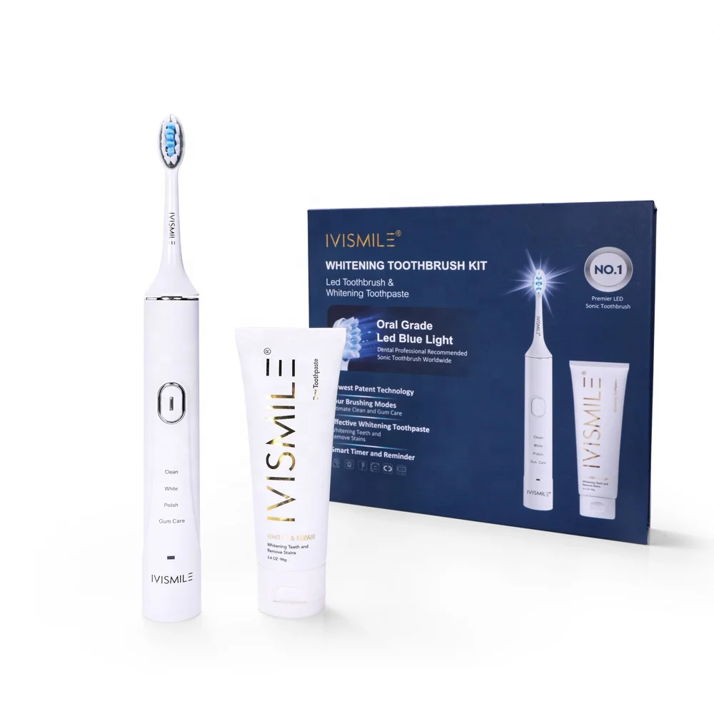 

Teeth Whitening Electric Toothbrush With Toothpaste Kit Highest Quality Modern Toothbrush Travel, White black pink