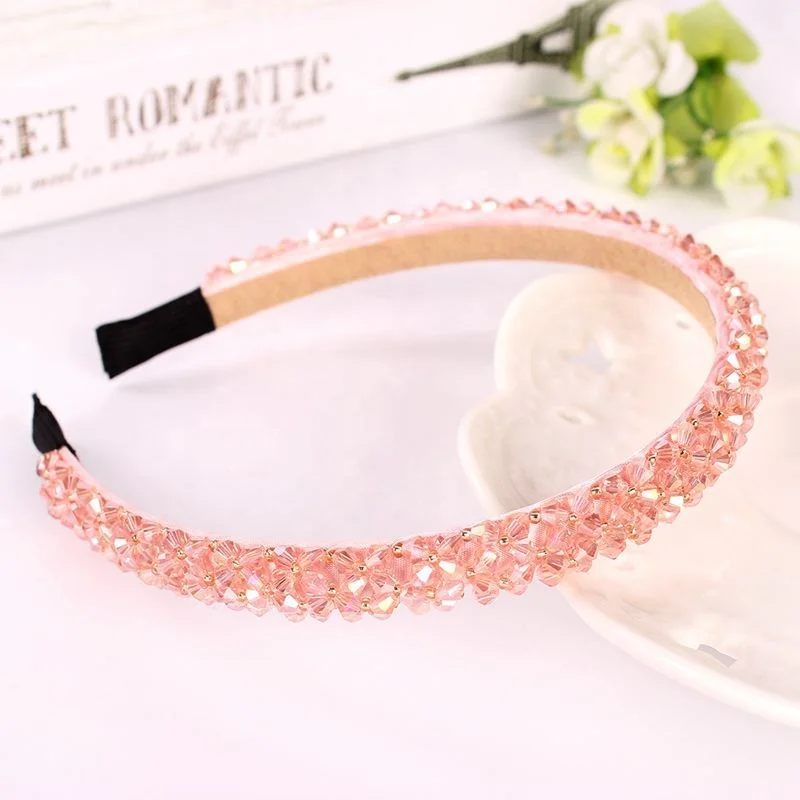 

Fancy gray Crystal hairbands Wholesale Rhinestone headband for girls