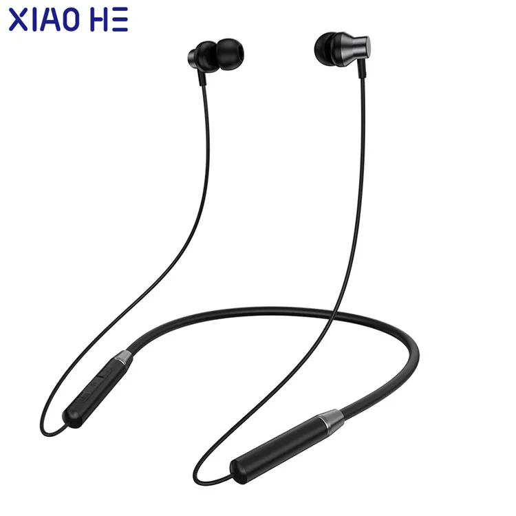 

High Quality Sweat Proof Earbuds Sports Noise Cancelling Hanging Neck In-ear Headset Wireless Gaming BT Earphone With Microphone, Black,red