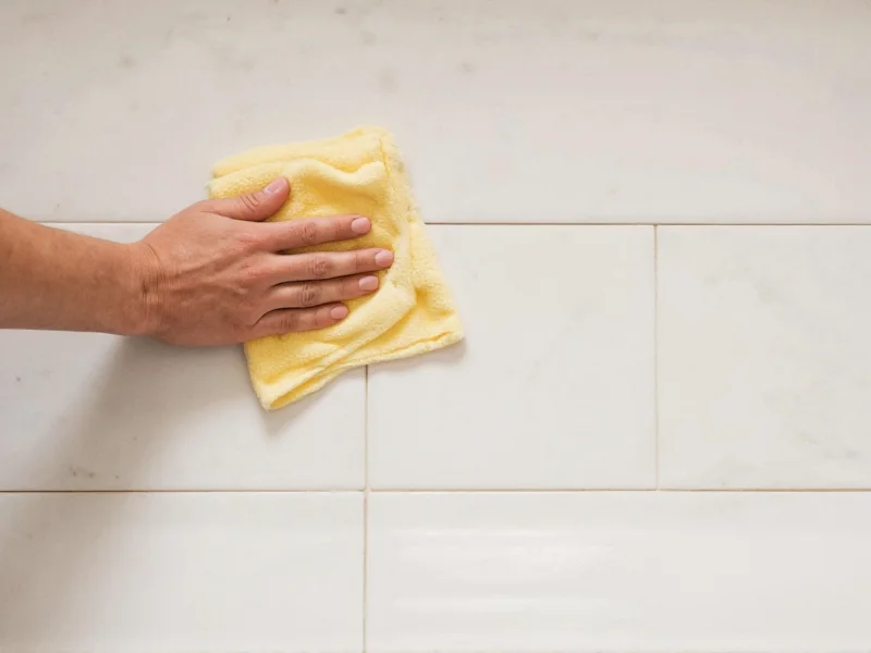 Cleaning bathroom tile grout with homemade solution