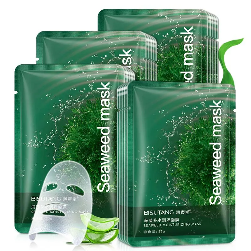 

Custom Logo Private Label Spa Natural Alginate Facial Sheet Mask Skin Whitening Hydrating Seaweed Algae Facial Mask