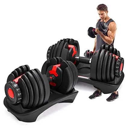 

newest Sale 10 Kg Low Lowest Dumbles India Price Gym Dumbbell One Pice 40kg Adjustable Dumbbells With Stand, Red and balck