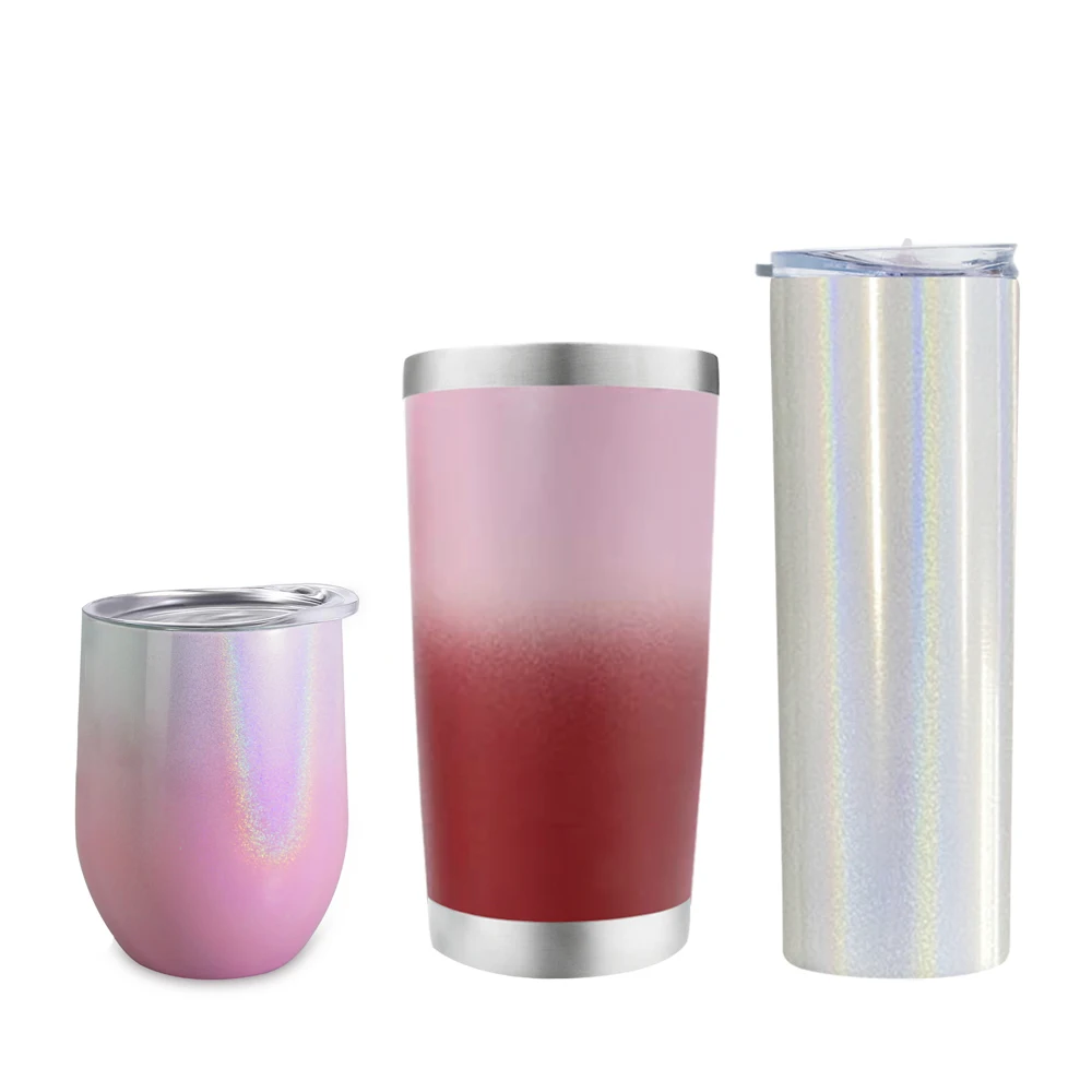 

WeVi double wall Rose gold 12oz cup personalized stainless steel wine tumbler with lid and straw, Sivler,pink,blue or customized