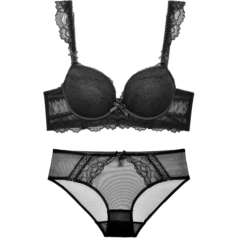 Beautiful Fashion Women Girls Bra And Panties Underwire Push Up Lace ...