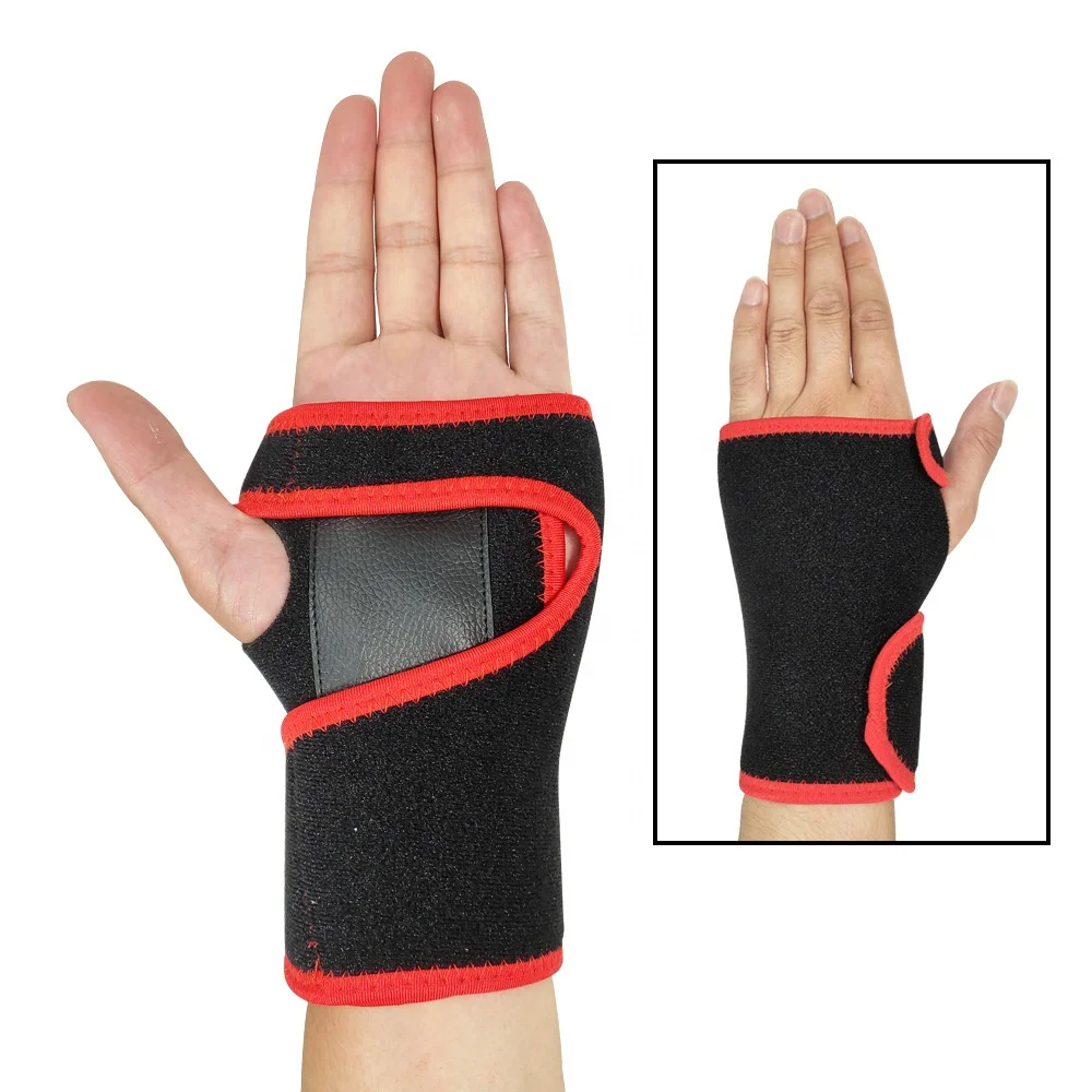 

Removable Adjustable Wristband Steel Wrist Brace Support Arthritis Sprain Carpal Tunnel Splint Wrap Protector Wrist Band Kuer129, Black, blue, gray, red,