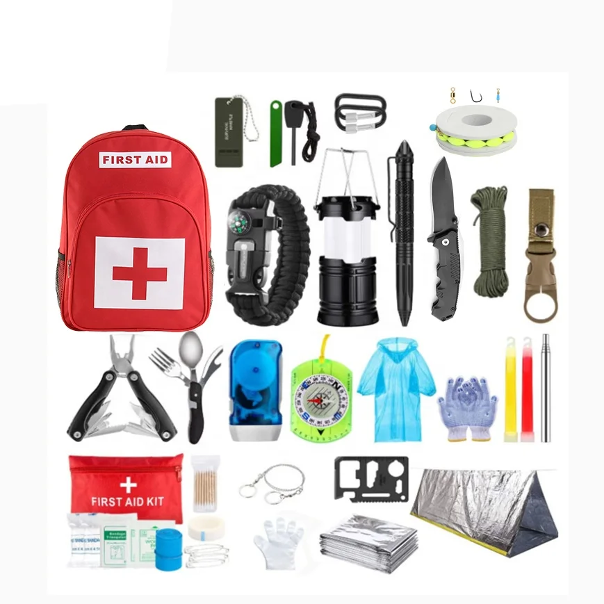 

Customize Premium Family Outdoor bag 72 Hour Backpack Camping Emergency earthquake First Aid Survival Kit