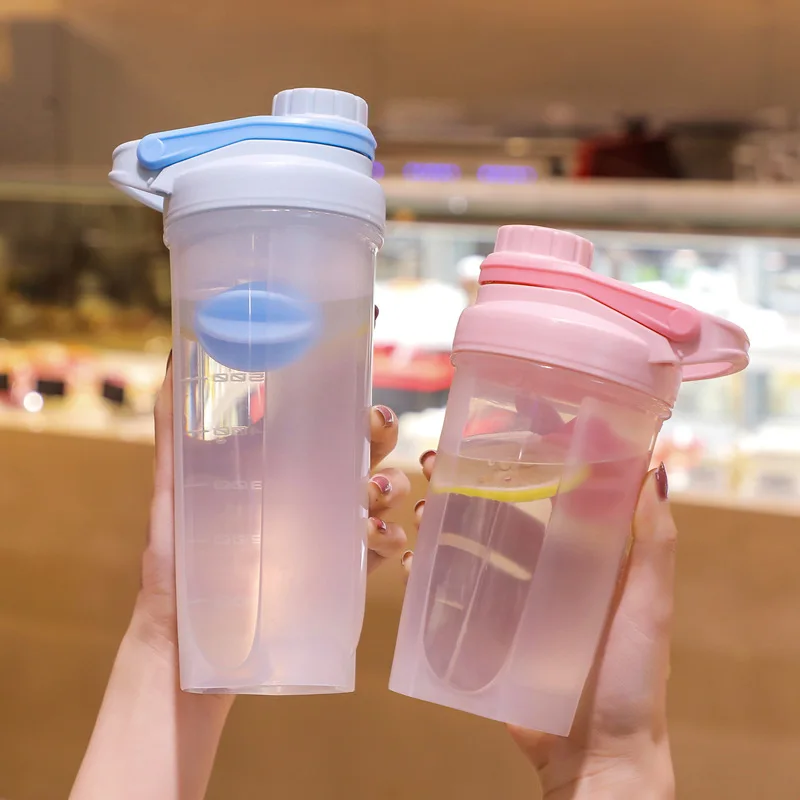 

Mikenda New Design GYM customized plastic shake water bottle clear plastic water bottles plastic protein shaker bottle, As picture