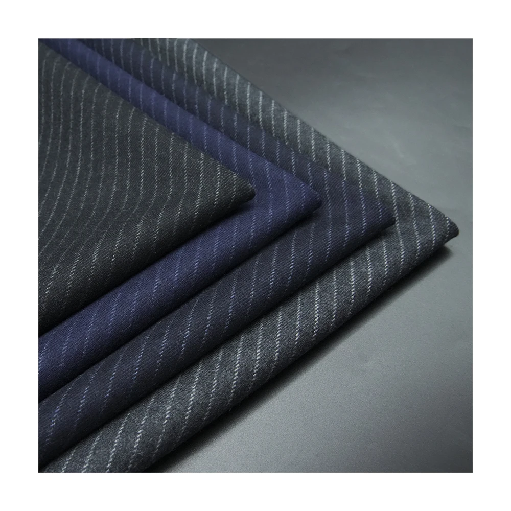 Gorgeous Merino Wool STOCK Worsted Wool Suit Luxury Italian Suiting Fabric Blend Fabric Women Men Suits STRIPE