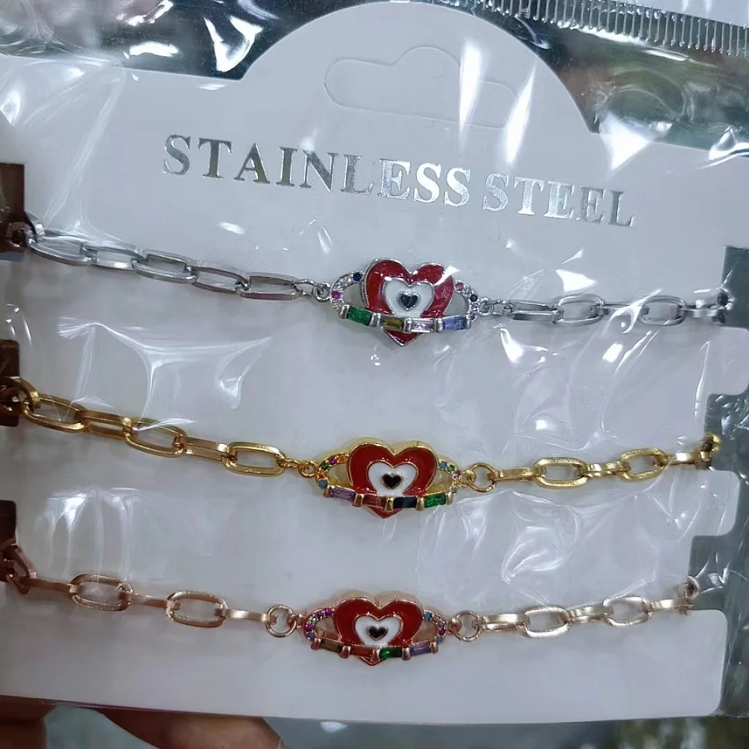 

SLW8979 Gold Plated Tricolor Women's Gold Butterfly Charm bracelets and bracelet