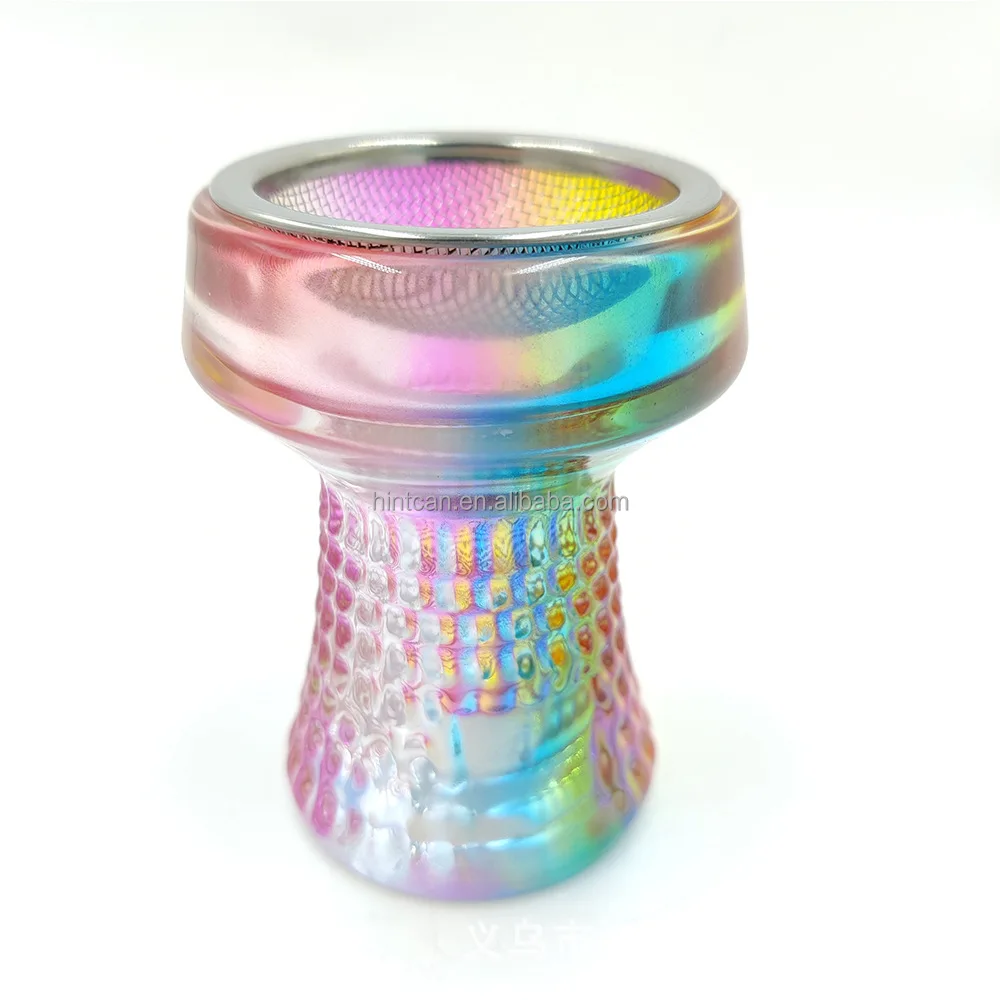 

Wholesale High quality luxury hookah shisha pots Portable Glass colorful style hookah accessories bowl, As picture