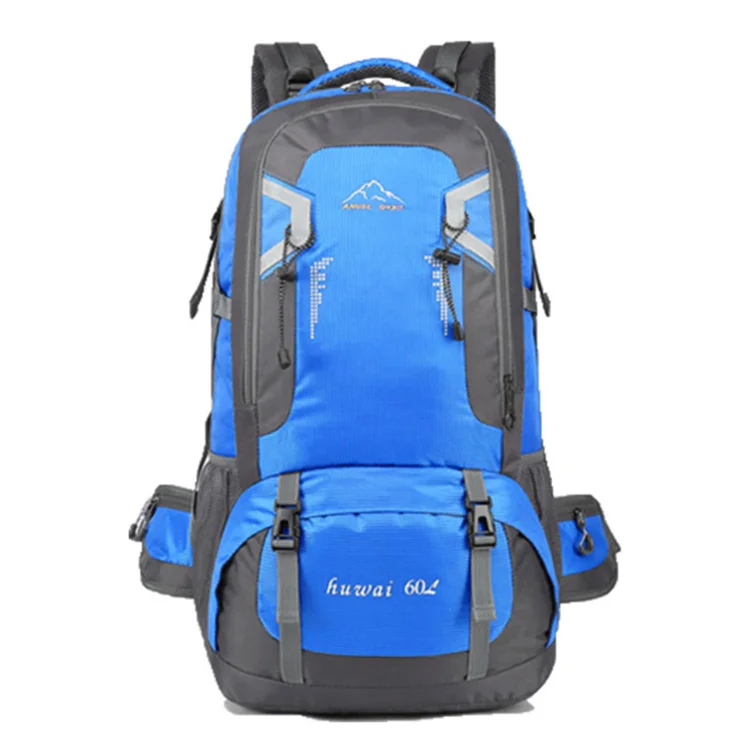 

60L Waterproof Large Capacity Outdoor Sport Daypack Camping Hiking Climbing Backpack for Travelling, Yellow, red, green, blue, black, dark blue, pink