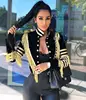 SP1168G Fashion and Leisure Gold Bar and tassel coat women jacket