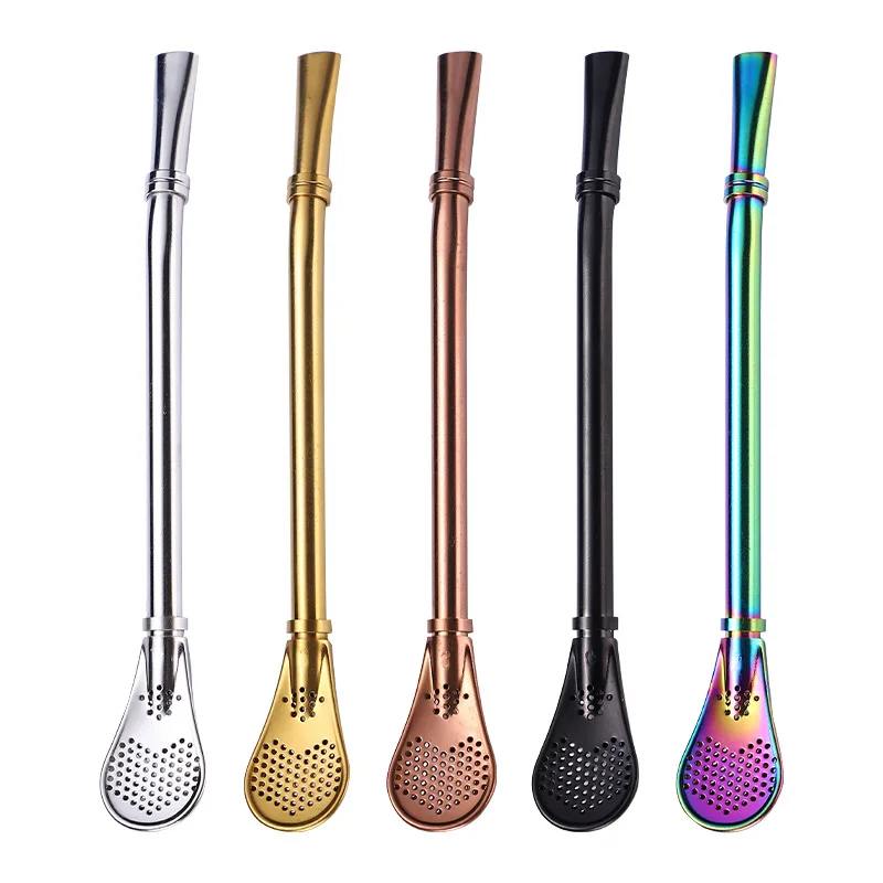 

2021 New Style 304 stainless steel straw metal filter straws coffee straws, Silver,gold,rose gold,black,colorful,blue,purple