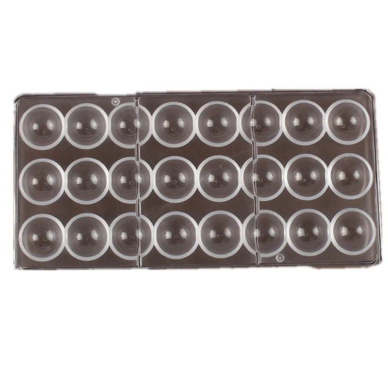 

24 cavity bar plastic ps semicircle half ball shaped mould chocolate mold for candy cookie