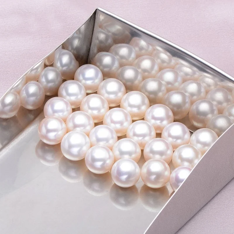 

China 3A 7mm round white natural color freshwater loose pearl fresh water pearl low prices hot sale In 2020