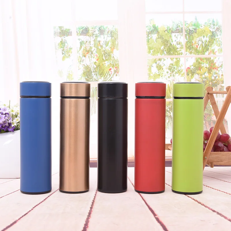 

Smart Water Bottle Digital Led Temperature Display Double Wall Stainless Steel Insulated Vacuum Flask Thermos With Tea Infuser