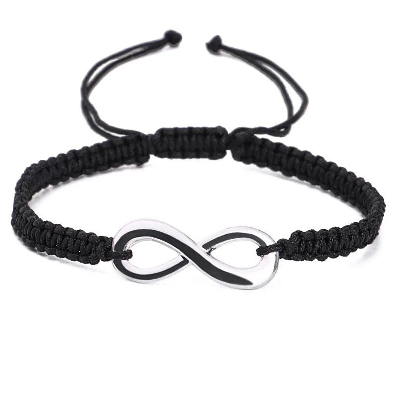 Chinese Knot String Infinity Symbol Lucky Color Rope Bracelet Adjustable Bracelet DIY Infinity Charm Bracelet