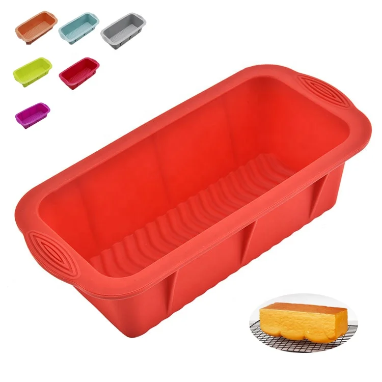 

Non-Stick Baking Silicone Bread toast Mold Loaf Pans for Homemade Cakes, Blue ,gray ,green ,pink,black,red