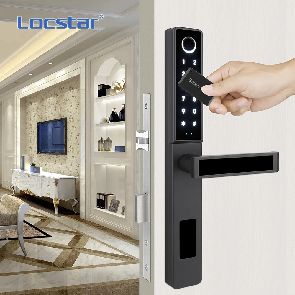 

Locstar Amazon Intelligent Fingerprint Door Locks With TTlock Electric Sliding Glass Wifi Smart Lock