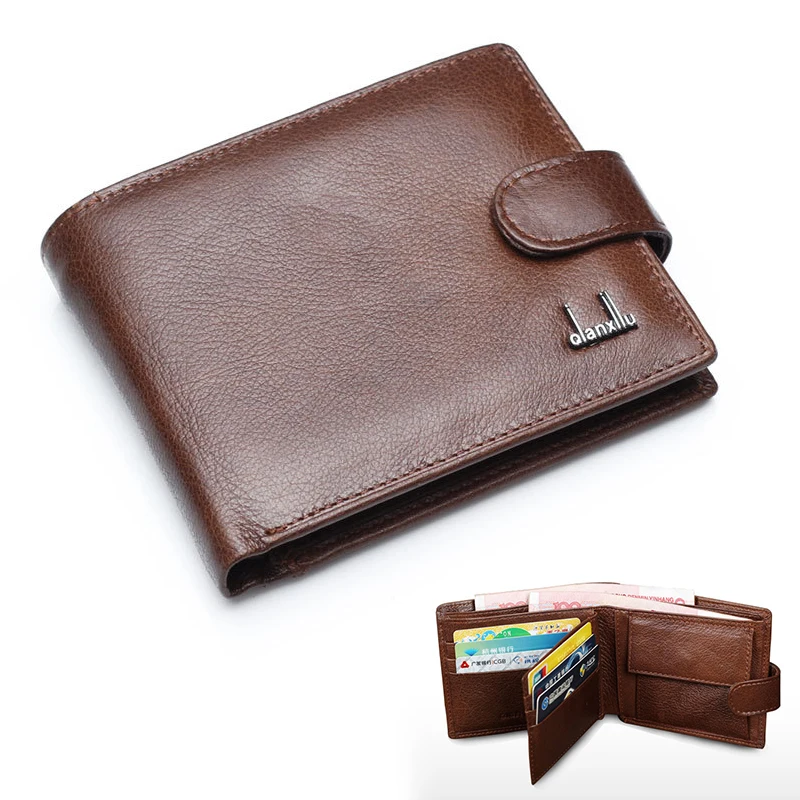 

Wholesale Original Fashion Luxury Mens Wallet Genuine Leather Minimalist Man's Wallets Lather men, Black,brown