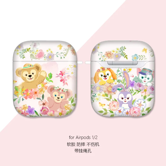 

Cute Rilakkuma Relax Bear Flower Colorful Protect Earphone Case For Apple for AirPods 1/2