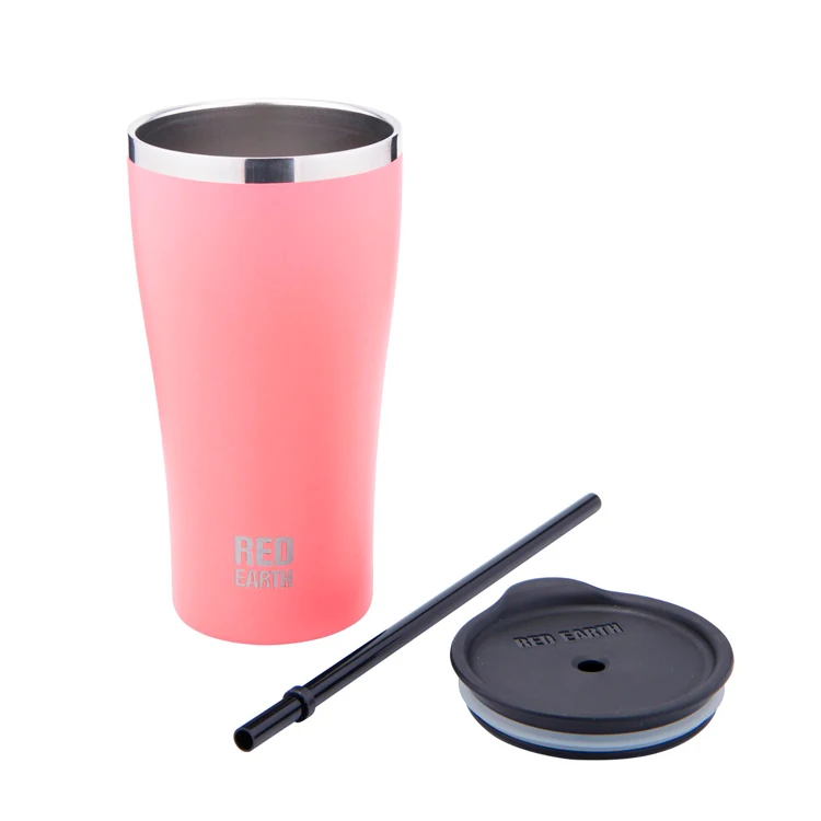 

GiNT 530ml New Arrival Double Wall 316SUS Insulated Water Bottle Thermal Tumbler Cup with Straws, Customized colors acceptable