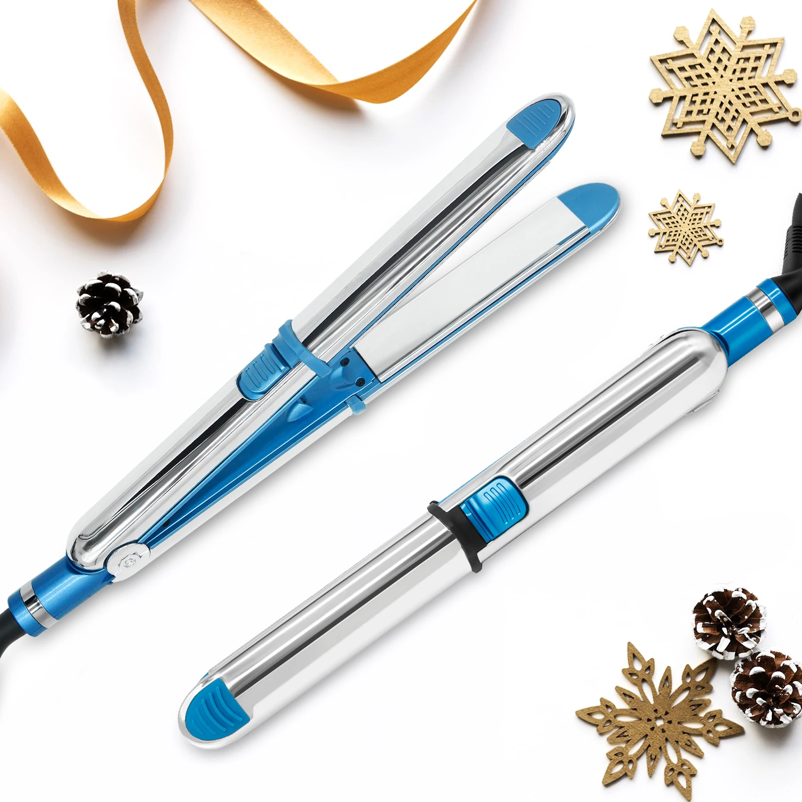 

Professional Hair Straightener Hot sales Nano Titanium Hair Straightener And Curler Styling Tools, Blue or custom color