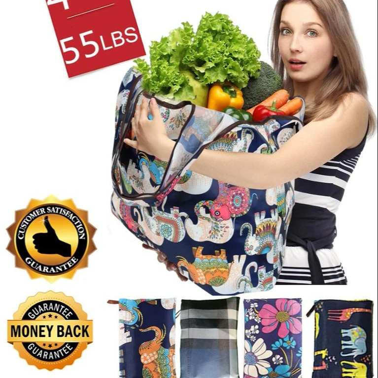 

New lightweight Washable Custom Logo Bulk Large Shopping Reusable Foldable Bags
