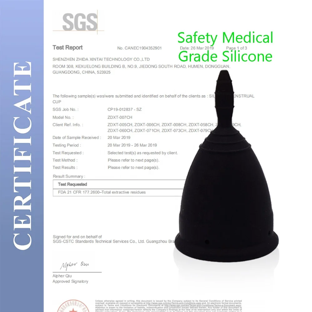 
Silicone Menstrual Cup Set Black Feminine Hygiene Cups&Foldable Esterilizador Copa 