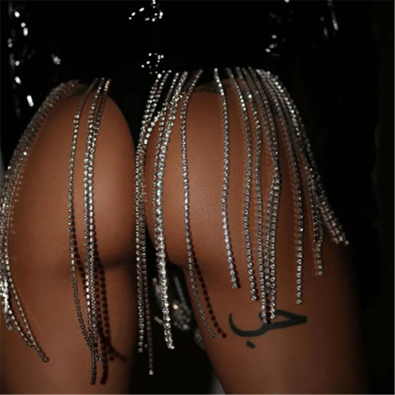 

WC-006 Fashion Women Super Sexy Nightclub Wear Shiny Chain Skirts Waist Chain Body Jewelry