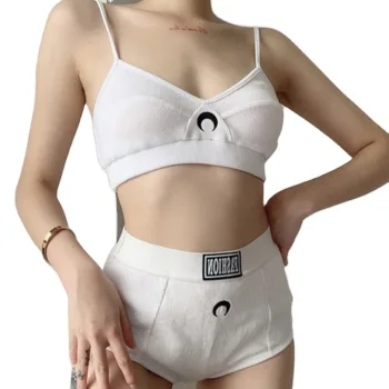 

S1737315 Summer hot sale moon embroidered crop top shorts women two - piece set+Sexy strapless wrap and hot pants leggings suit