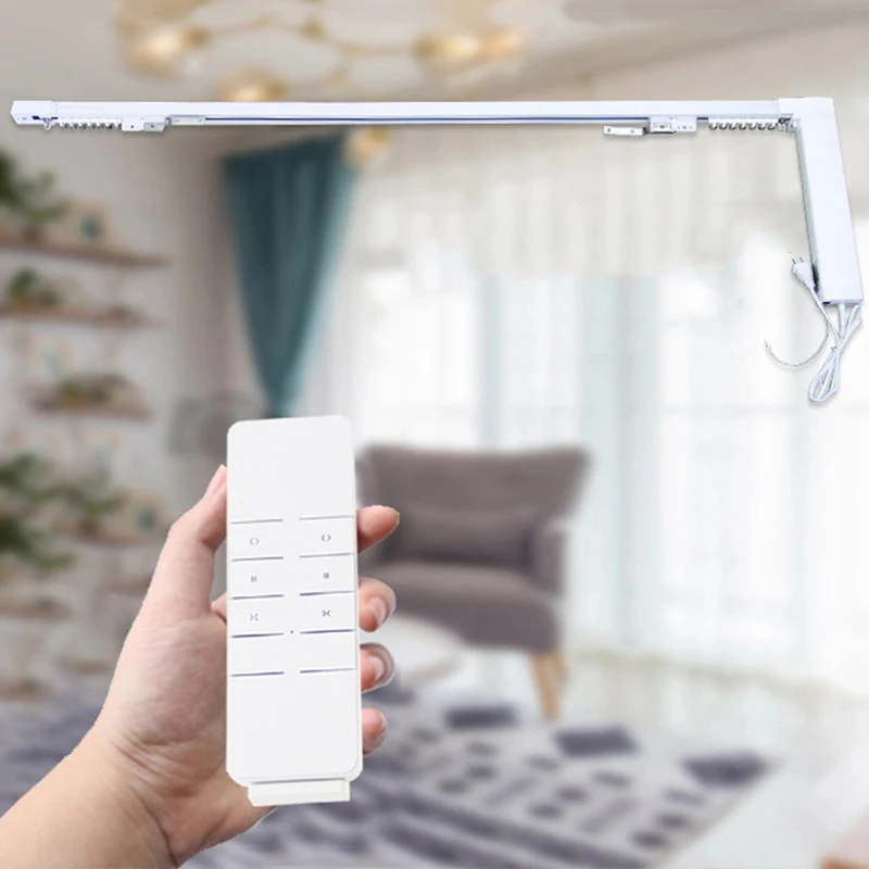 

Smart Curtain Track For Smart Home, Automatic WiFi Motorized Intelligent Curtain, White