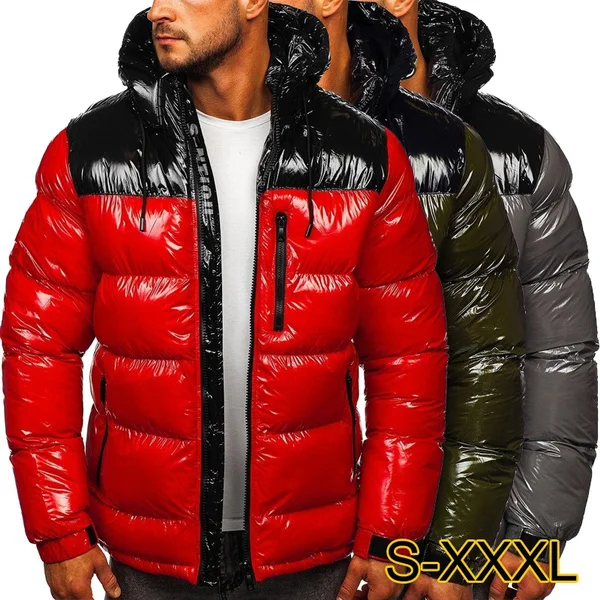 

Winter Men's Puffer Coats Fashion Thick Down Jacket Hooded Puffer Jacket