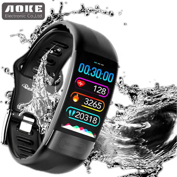 

Heart Rate blood pressure ECG Health Watch Waterproof Smart Wrist Fitness Band P11 ,BT Health monitors Fitness Band P11, Black red blue gray