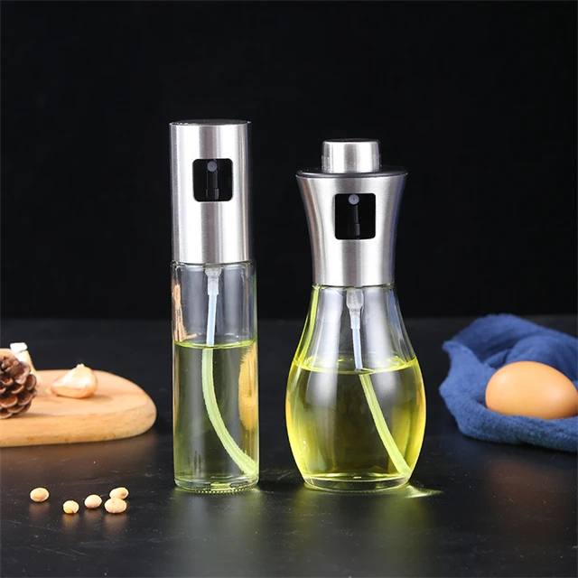 

J652 Kitchen Baking 100ml Oil Spray Empty Bottle BBQ Cooking Glass Olive And Vinegar Oil Dispenser Sprayer Bottle