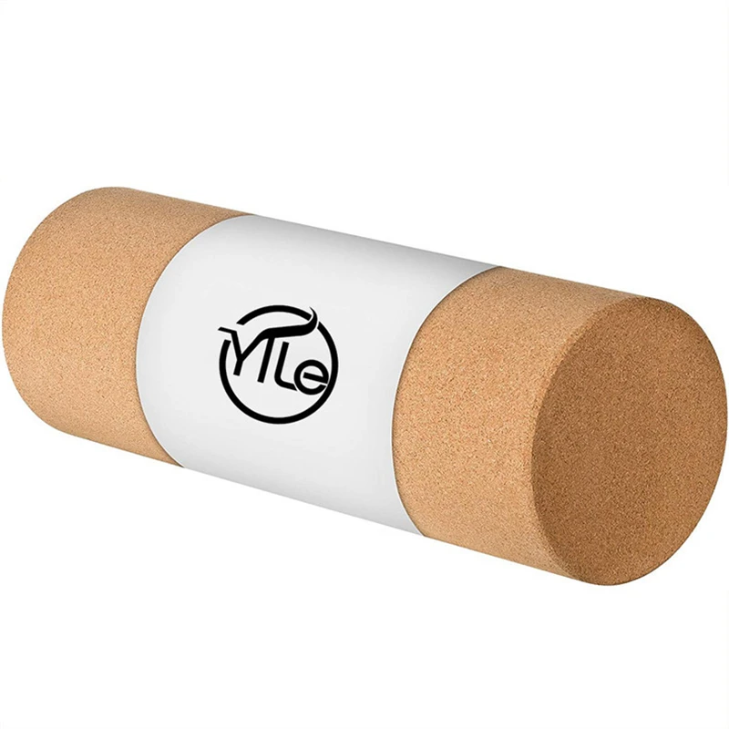 

Natural Pillar High Density Fine Grain Cork Yoga Brick Pilates Block Dance Aid Fitness Massage Roller