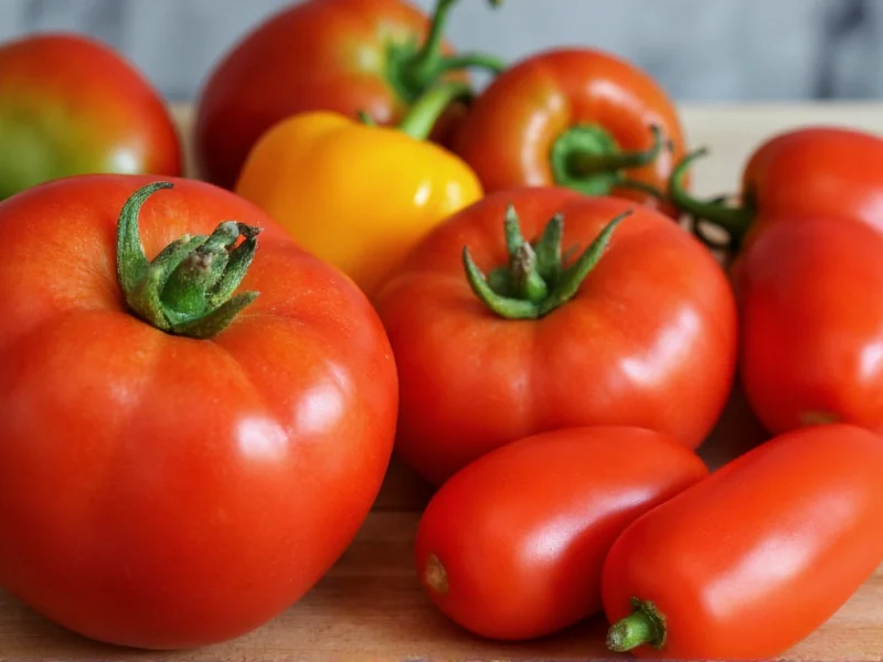 Fresh tomatoes and peppers ready for salsa making