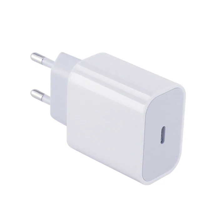 

20w PD Charge Block Single Port USB C Type C Fast EU US AU UK Plug Wall Adapter Charger For Universal Mobile Charging, White