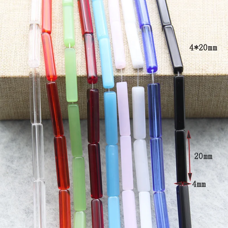 

New style DIY 4*20mm long tube beads crystal beads for Jewelry Making