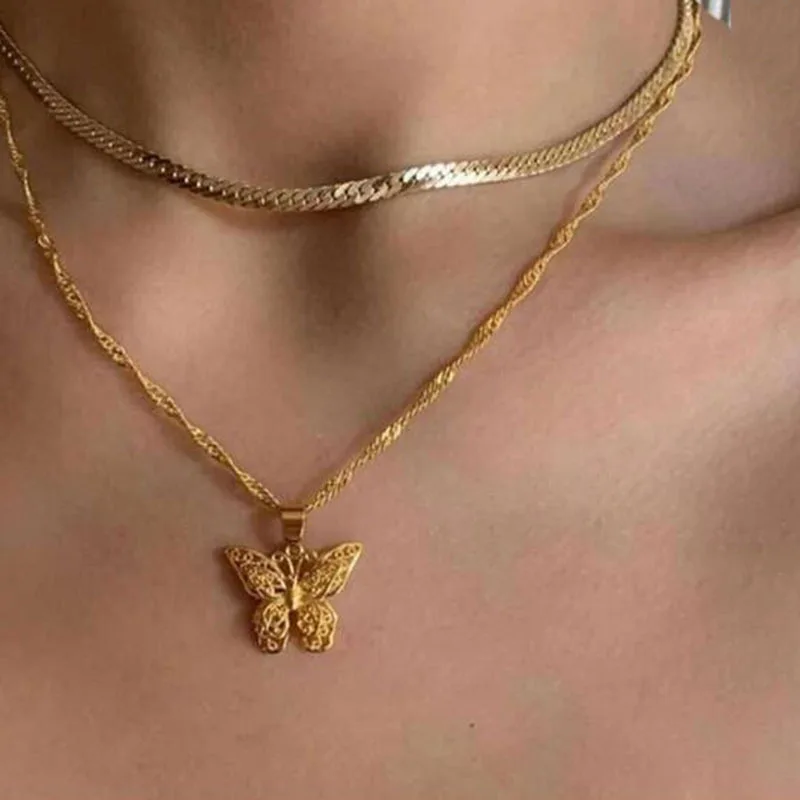 

18K Gold Plated Pendant Necklace Stainless Steel Pendant Necklace Trendy Jewelry