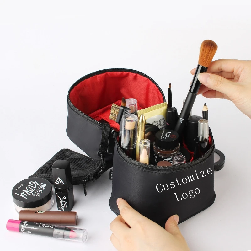 

Popular 2021 personalized makeup bags & cases waterproof small nylon travel private custom makeup bag for woman, As picture show