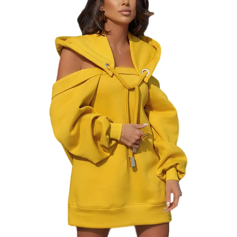

woman fashion Sweater strapless long sleeve quality women's hoodies, 8colors